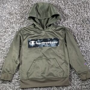 Kids Champion Camouflage Olive Hoodie Size 7/8 Boys